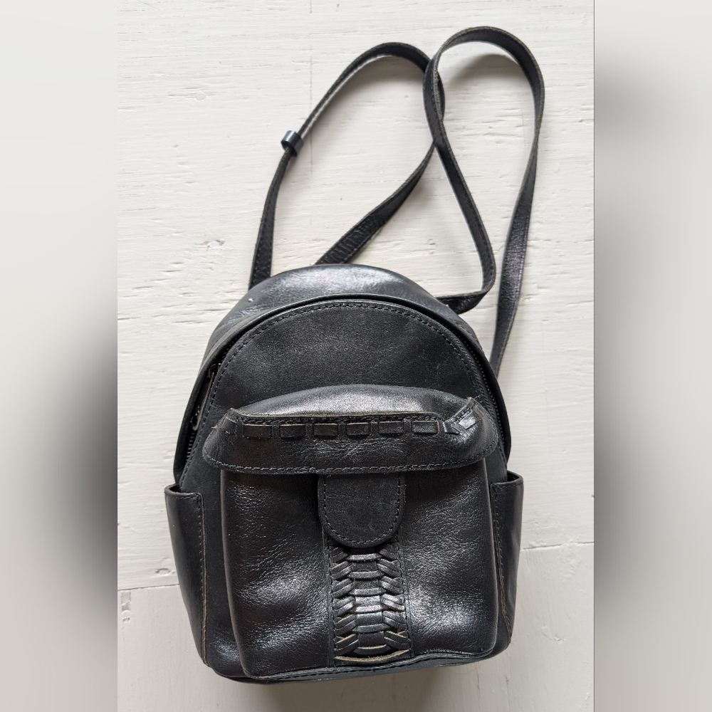 Patricia Nash Matelica Black Mini Backpack